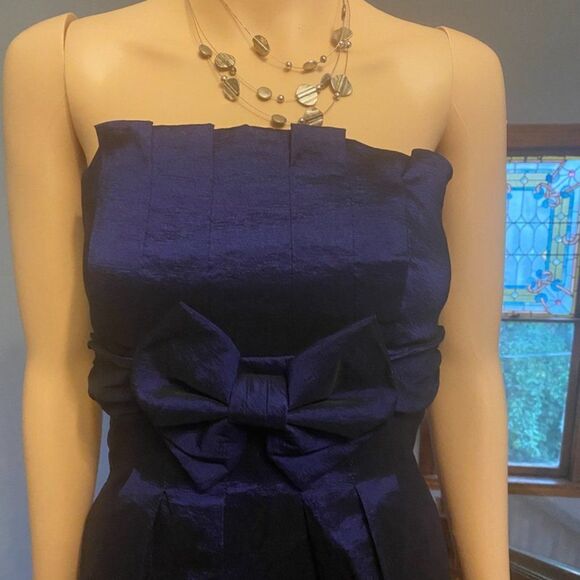 Gorgeous Metallic Blue Mini-Dress - Sz 2 - Picture 2 of 7